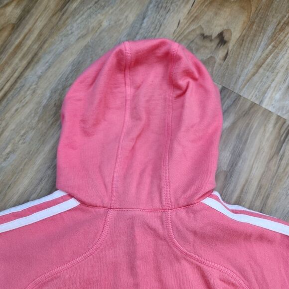 🩵Adidas Vintage Coral Zippered Hoodie Short Sleeve Jacket Small - Picture 8 of 12